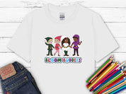 Bloom Buddies Holding Hands Kids T-Shirt-White-Neurodiversity, ADHD & Autism Awareness & Acceptance Kids clothes by Daily Bloom