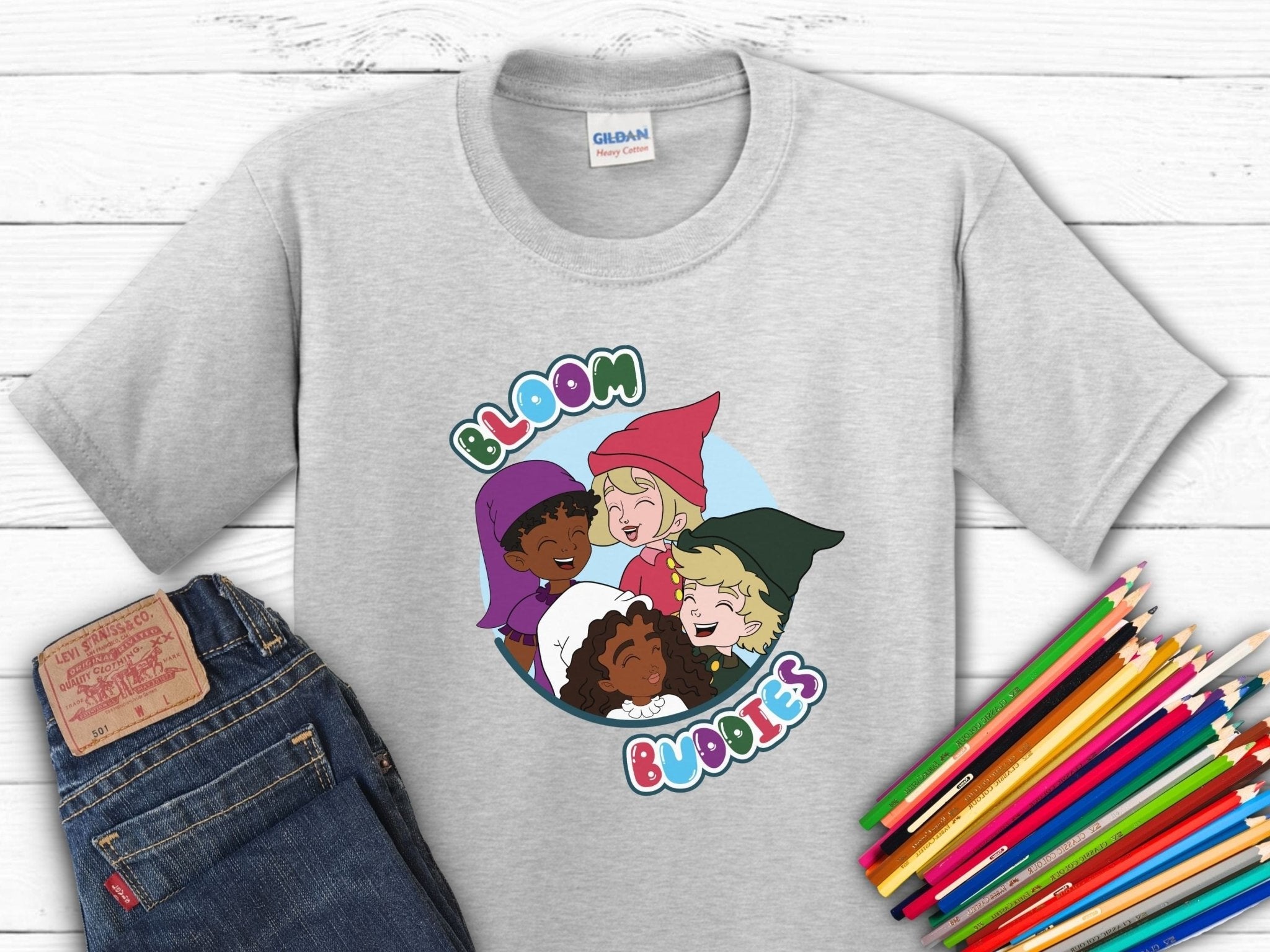 Autism Kids clothes - Bloom Buddies Profile Pictures Kids T-Shirt - Daily Bloom
