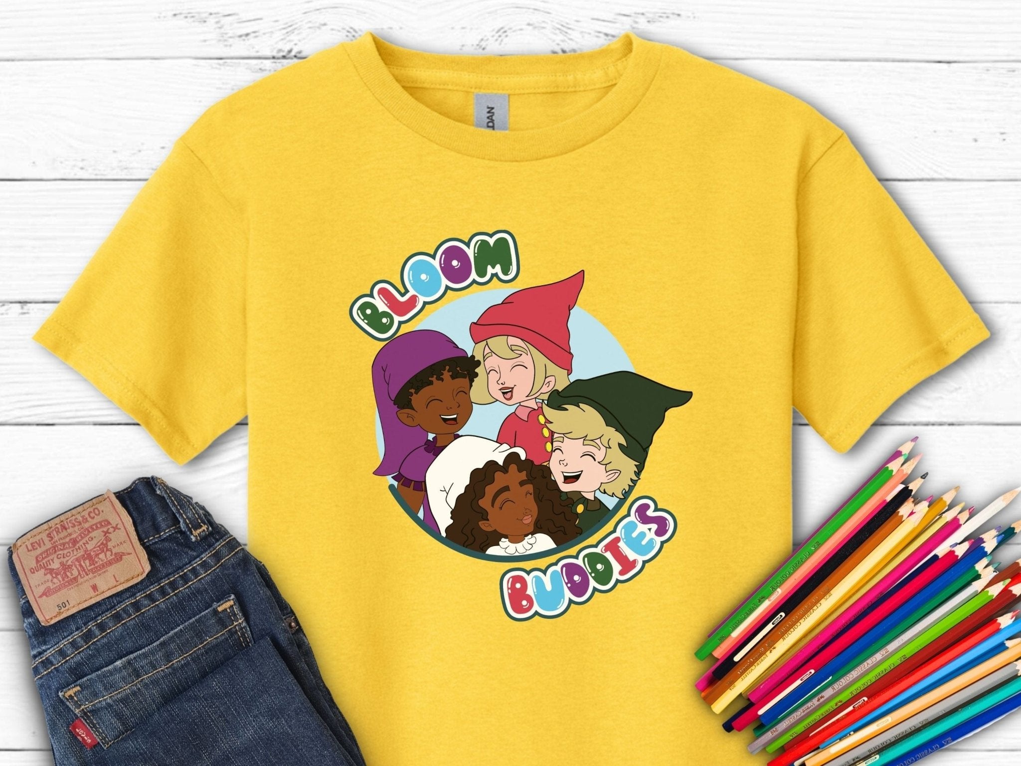Autism Kids clothes - Bloom Buddies Profile Pictures Kids T-Shirt - Daily Bloom