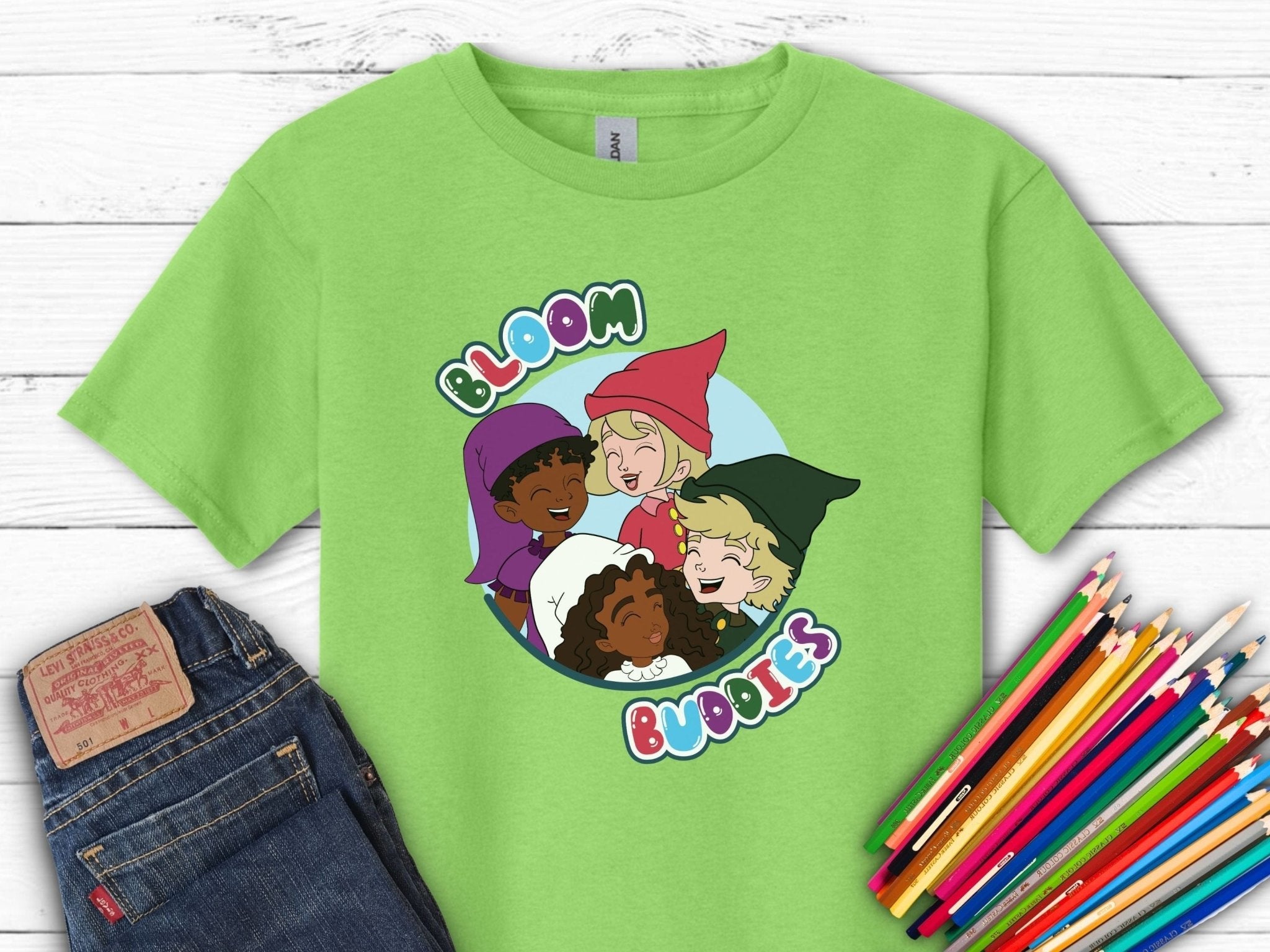 Autism Kids clothes - Bloom Buddies Profile Pictures Kids T-Shirt - Daily Bloom