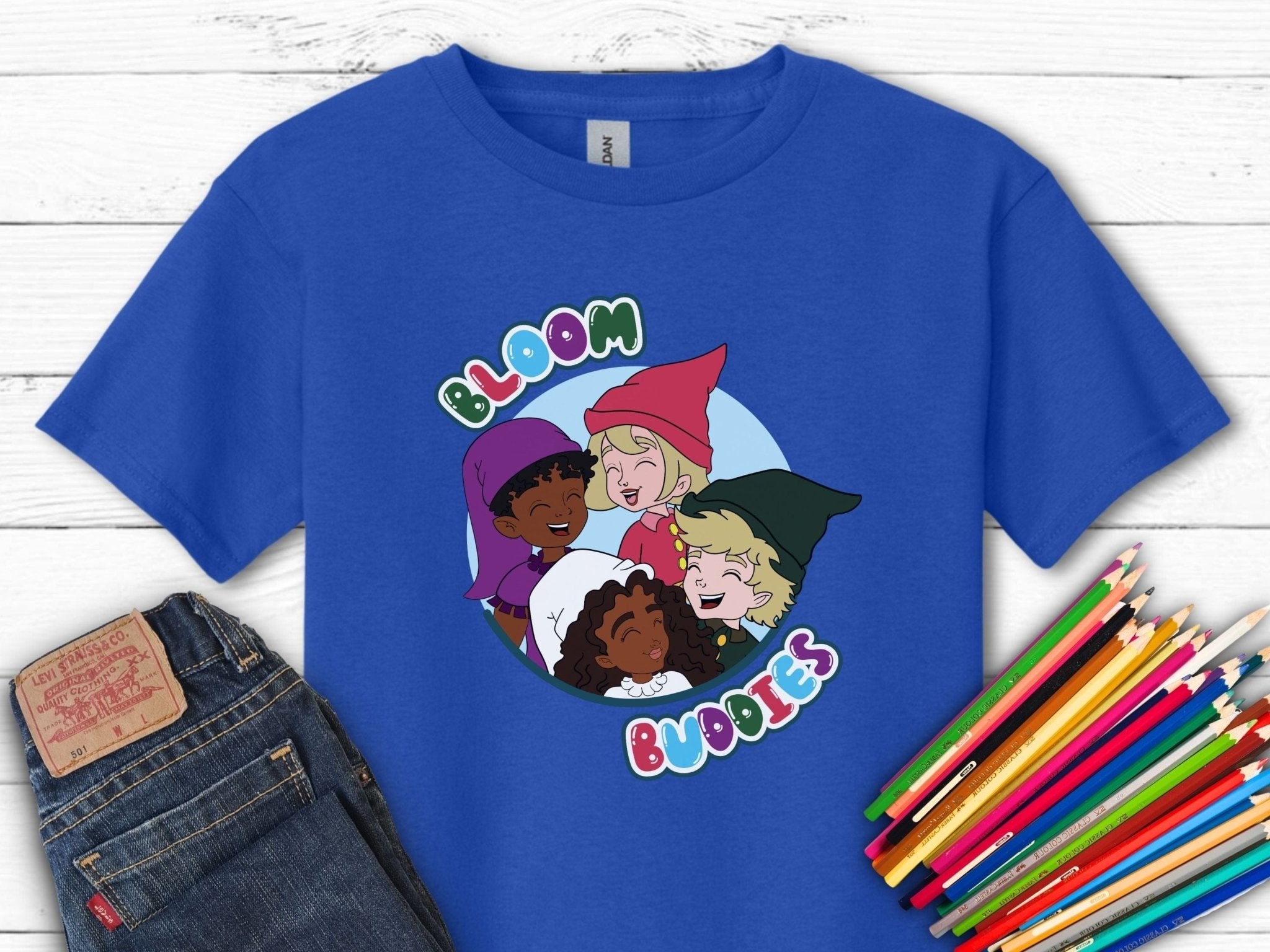 Autism Kids clothes - Bloom Buddies Profile Pictures Kids T-Shirt - Daily Bloom