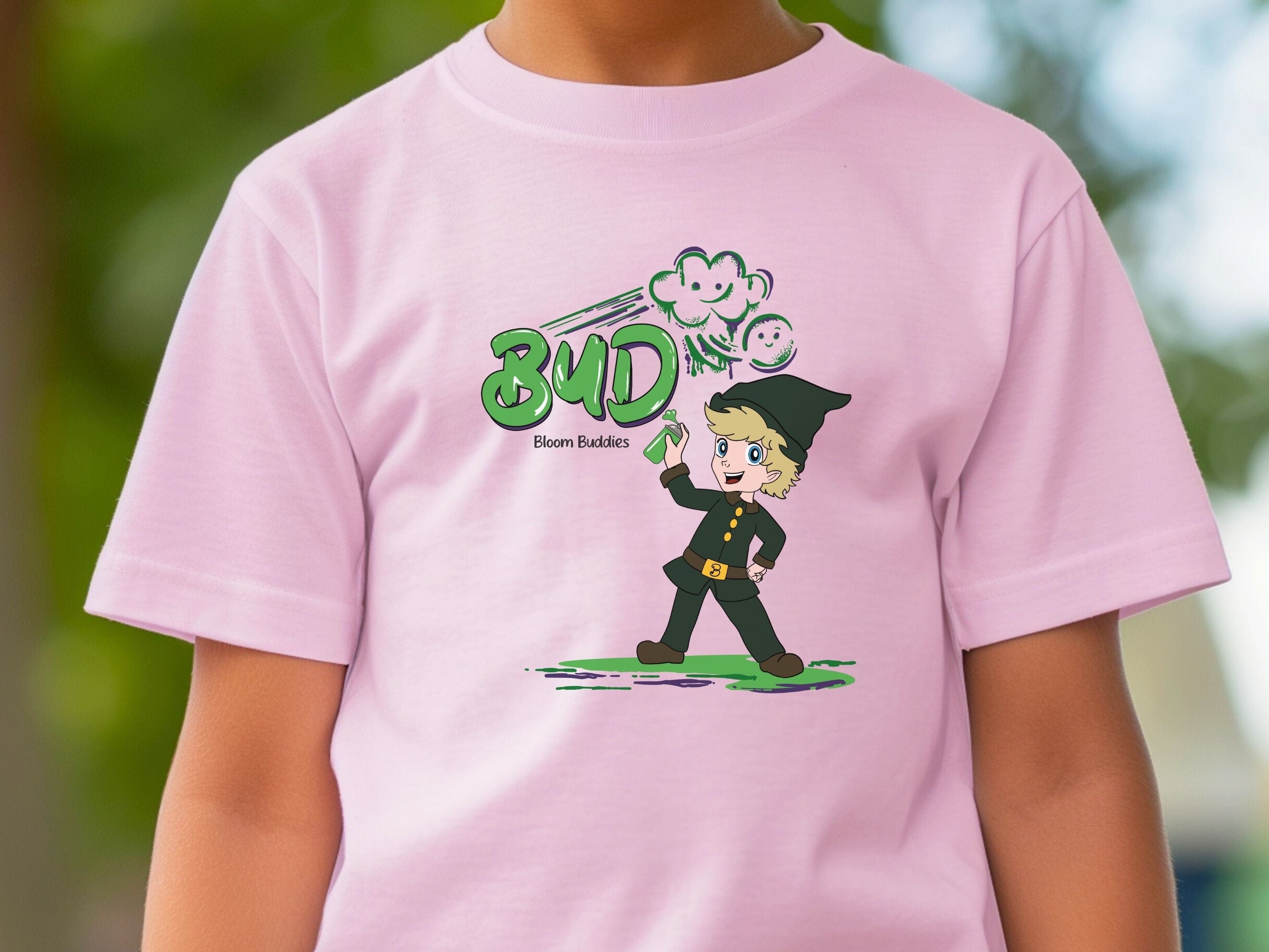 Bud Graffiti - Bloom Buddies Kids T-Shirt-Neurodiversity, ADHD & Autism Awareness & Acceptance Kids clothes by Daily Bloom