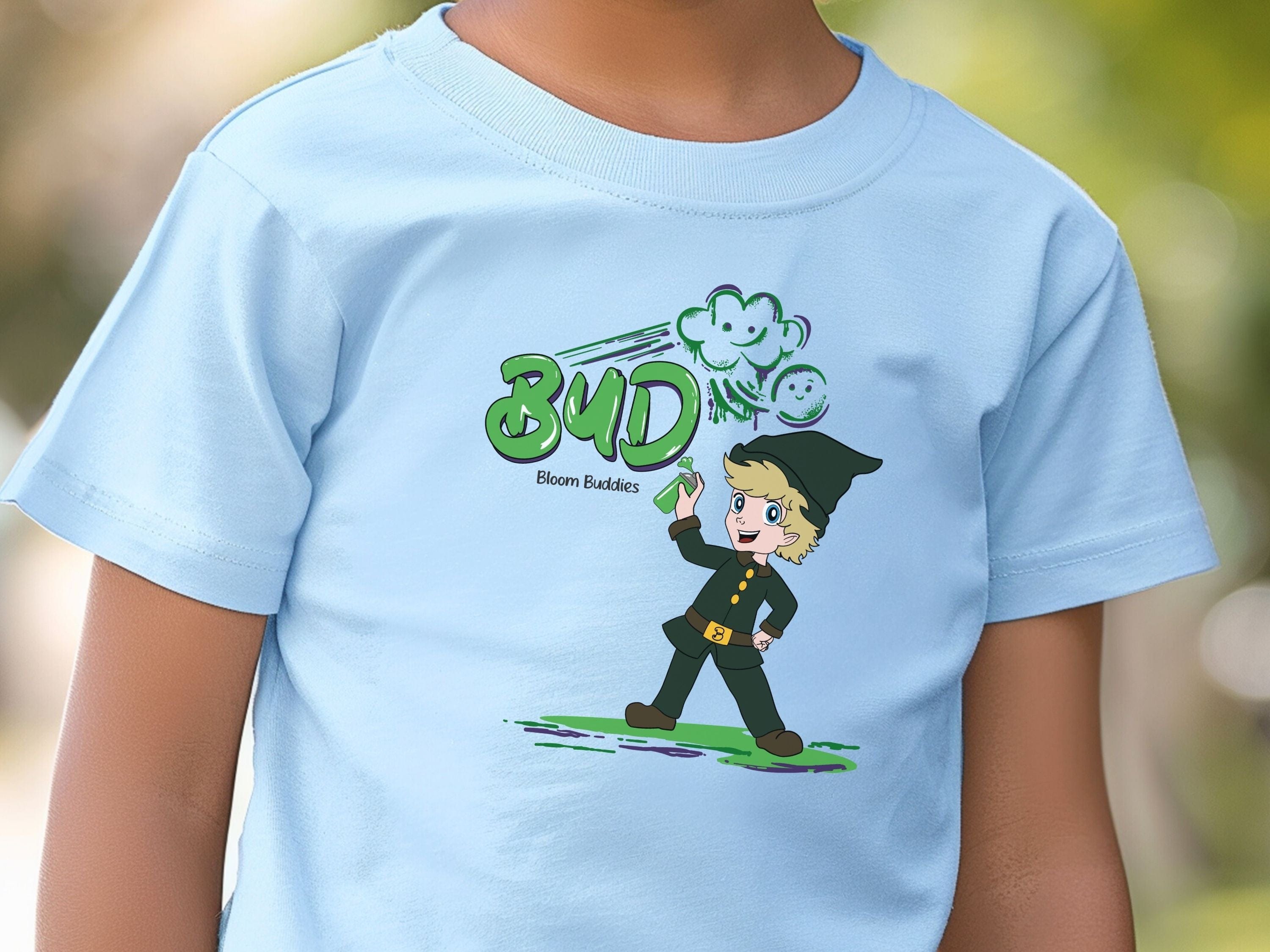 Bud Graffiti - Bloom Buddies Kids T-Shirt-Neurodiversity, ADHD & Autism Awareness & Acceptance Kids clothes by Daily Bloom