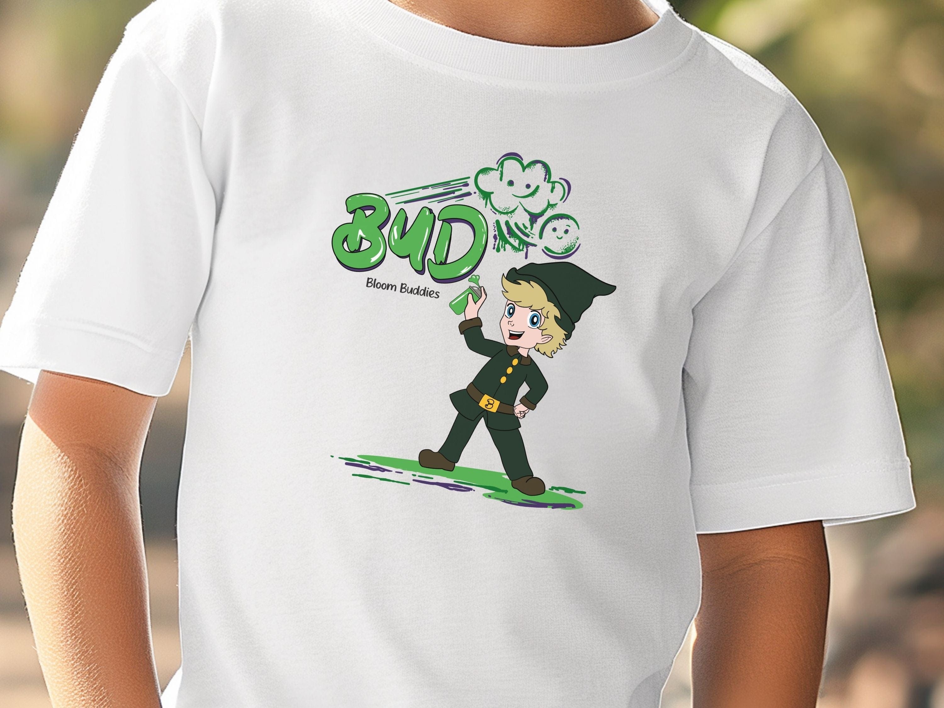 Bud Graffiti - Bloom Buddies Kids T-Shirt-Neurodiversity, ADHD & Autism Awareness & Acceptance Kids clothes by Daily Bloom