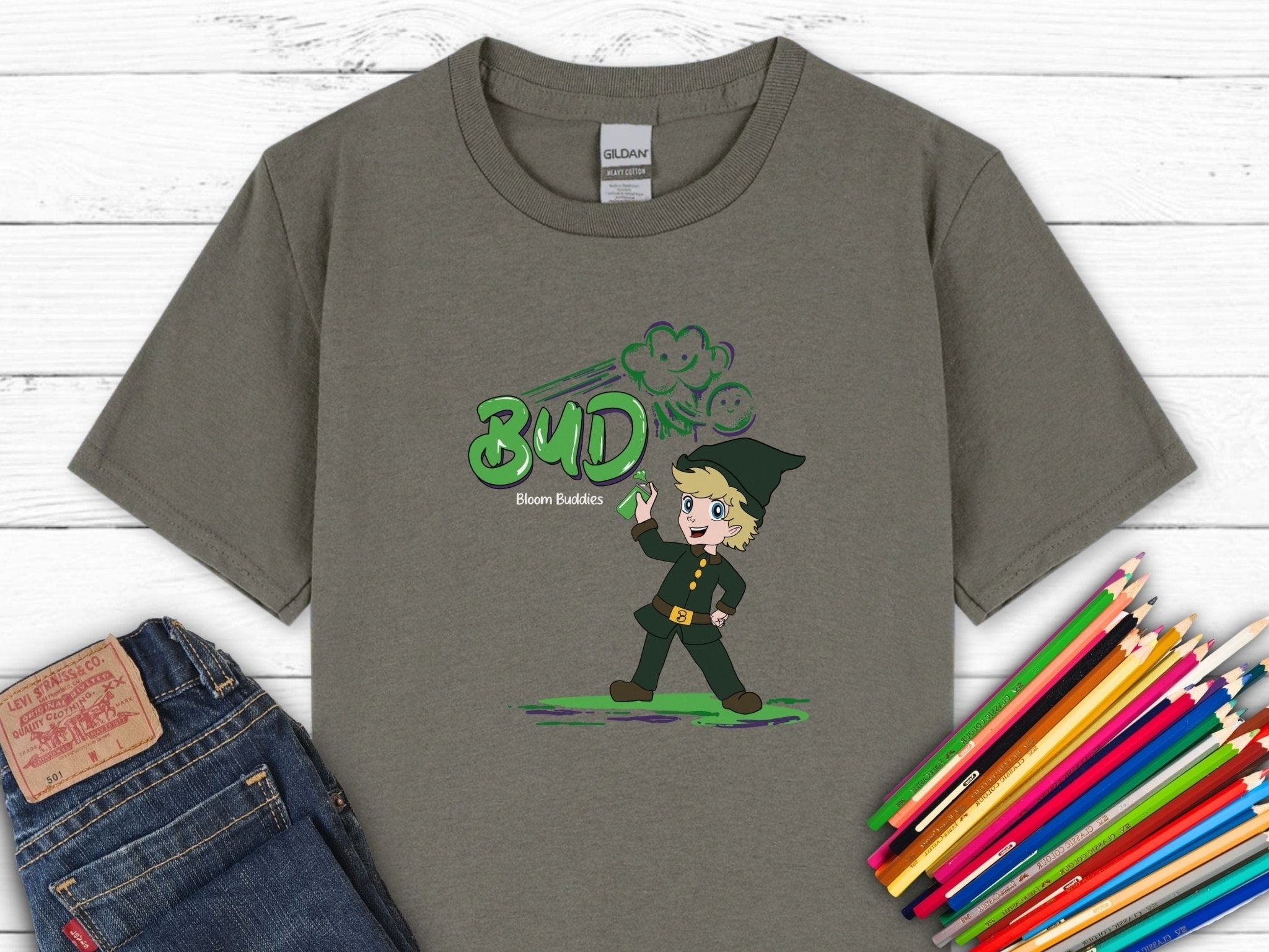 Autism Kids clothes - Bud Graffiti - Bloom Buddies Kids T-Shirt - Daily Bloom