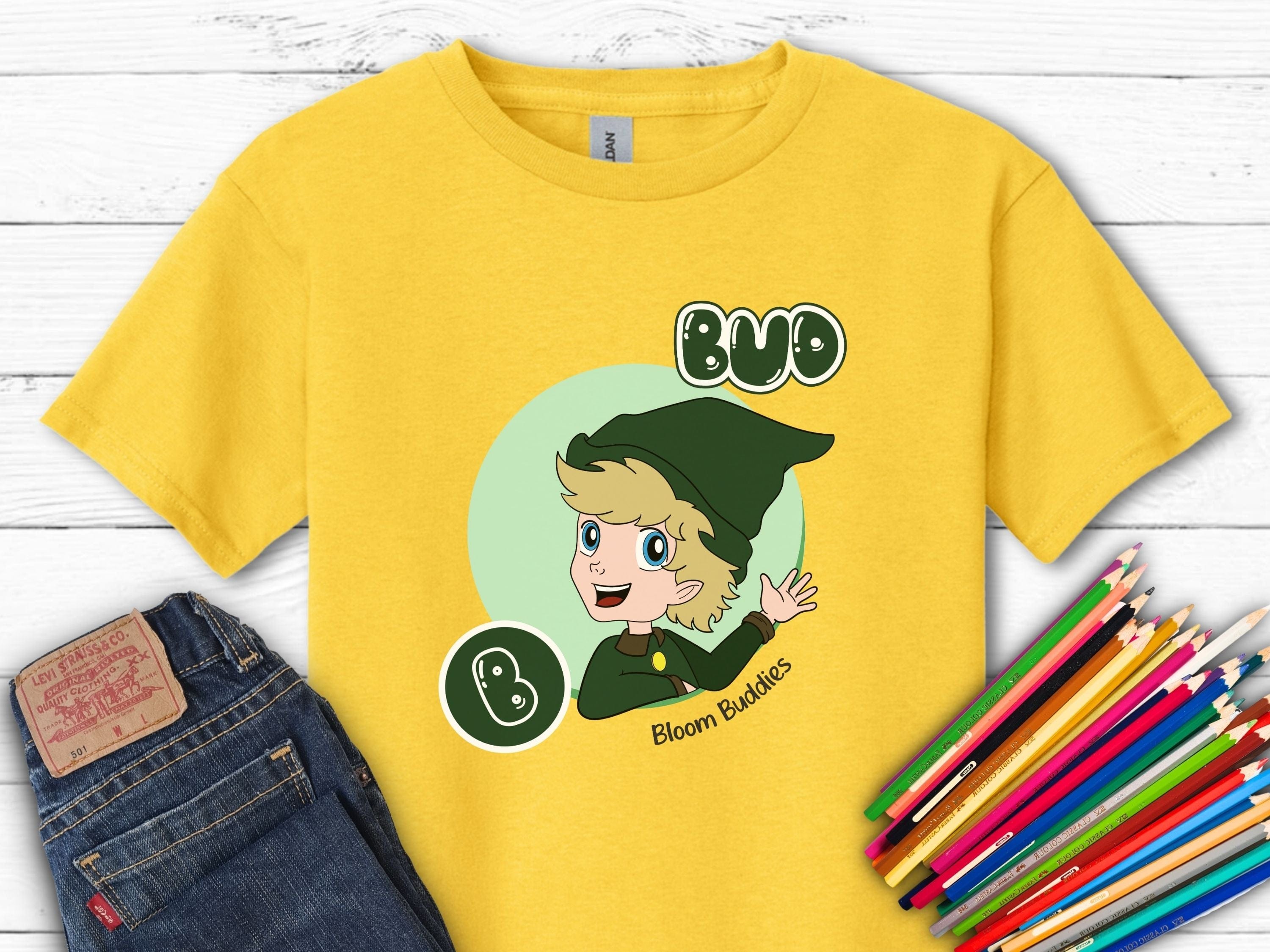 Bud Profile Picture - Bloom Buddies Kids T-Shirt-Daisy-Neurodiversity, ADHD & Autism Awareness & Acceptance Kids clothes by Daily Bloom