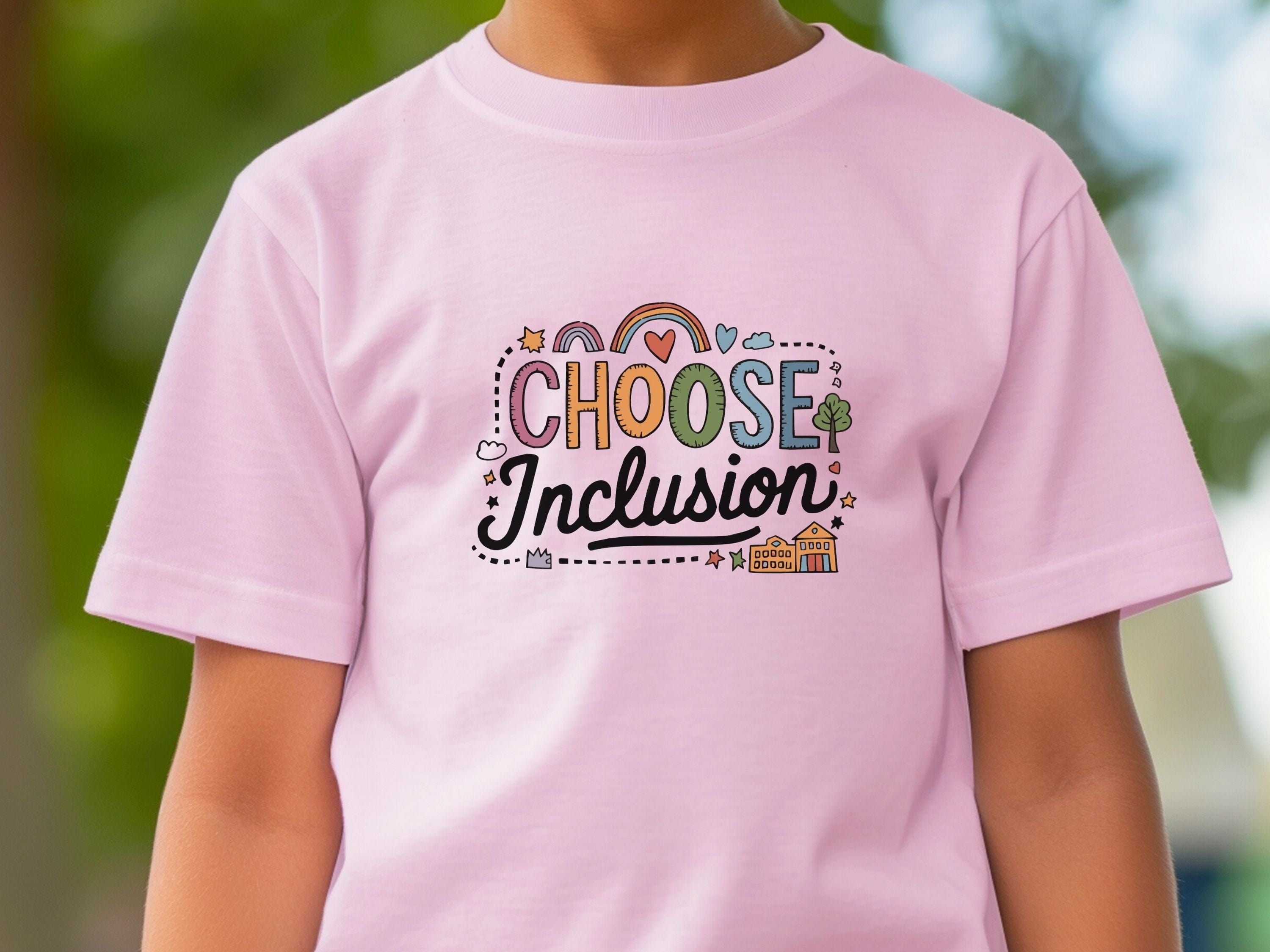 Choose Inclusions Kids T-Shirt-Neurodiversity, ADHD & Autism Awareness & Acceptance Kids clothes by Daily Bloom