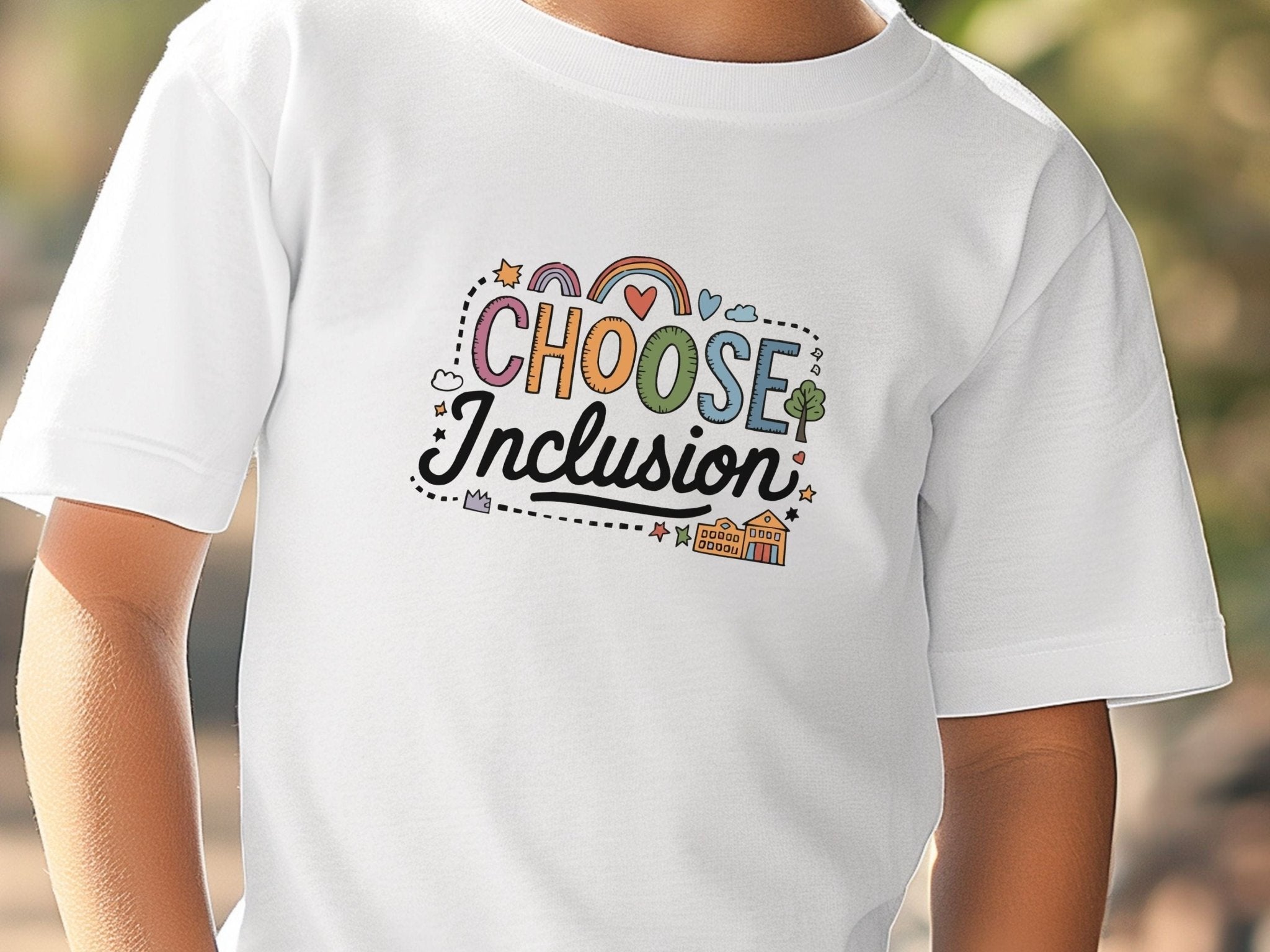Autism Kids clothes - Choose Inclusion Kids T-Shirt - Daily Bloom