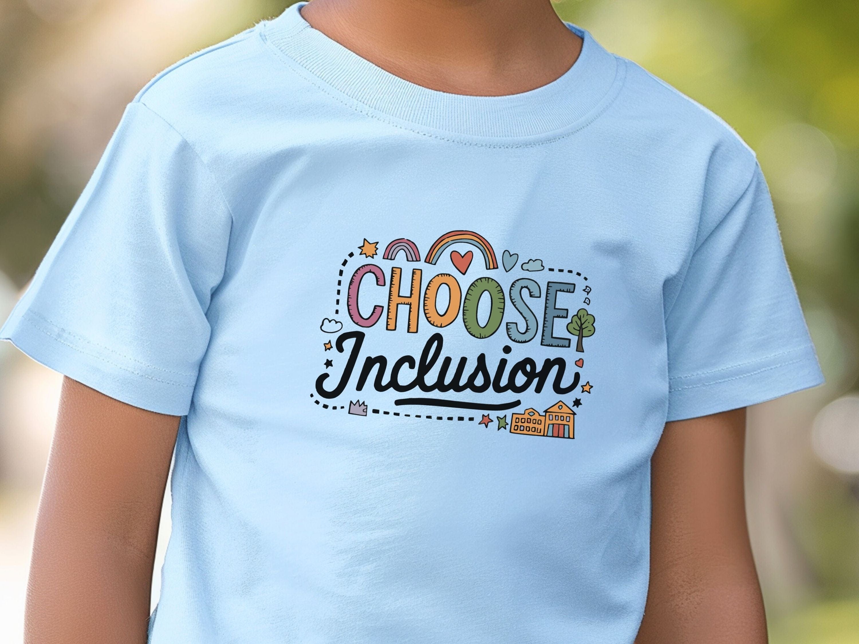 Choose Inclusions Kids T-Shirt-Neurodiversity, ADHD & Autism Awareness & Acceptance Kids clothes by Daily Bloom