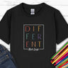 Autism Kids clothes - Different Not Less Stacked Letters Kids T-Shirt - Daily Bloom