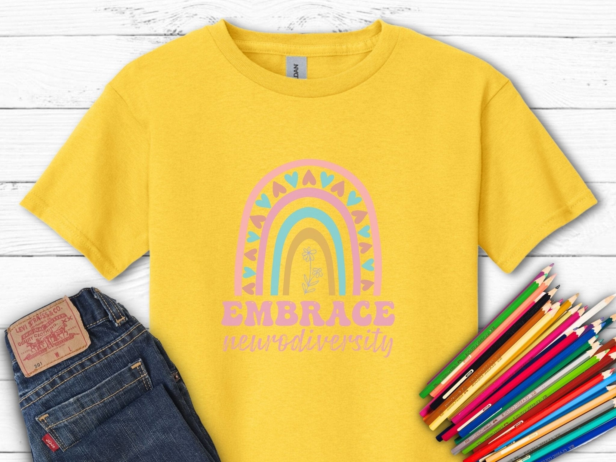Autism Kids clothes - Embrace Neurodiversity Kids T-Shirt - Daily Bloom