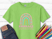 Embrace Neurodiversity Kids T-Shirt-Lime-Neurodiversity, ADHD & Autism Awareness & Acceptance Kids clothes by Daily Bloom
