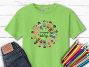 Everyone Belongs Kids Holding Hands Kids T-Shirt-Lime-Neurodiversity, ADHD & Autism Awareness & Acceptance Kids clothes by Daily Bloom