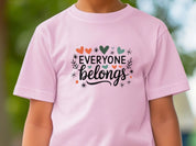 Everyone Belongs Love Hearts Kids T-Shirt-Neurodiversity, ADHD & Autism Awareness & Acceptance Kids clothes by Daily Bloom