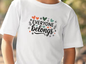 Everyone Belongs Love Hearts Kids T-Shirt-Neurodiversity, ADHD & Autism Awareness & Acceptance Kids clothes by Daily Bloom