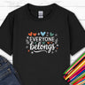 Autism Kids clothes - Everyone Belongs Love Hearts Kids T-Shirt - Daily Bloom