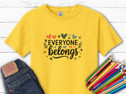 Everyone Belongs Love Hearts Kids T-Shirt-Daisy-Neurodiversity, ADHD & Autism Awareness & Acceptance Kids clothes by Daily Bloom