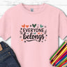 Autism Kids clothes - Everyone Belongs Love Hearts Kids T-Shirt - Daily Bloom