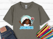 Jasmine Profile Picture - Bloom Buddies Kids T-Shirt-Charcoal-Neurodiversity, ADHD & Autism Awareness & Acceptance Kids clothes by Daily Bloom