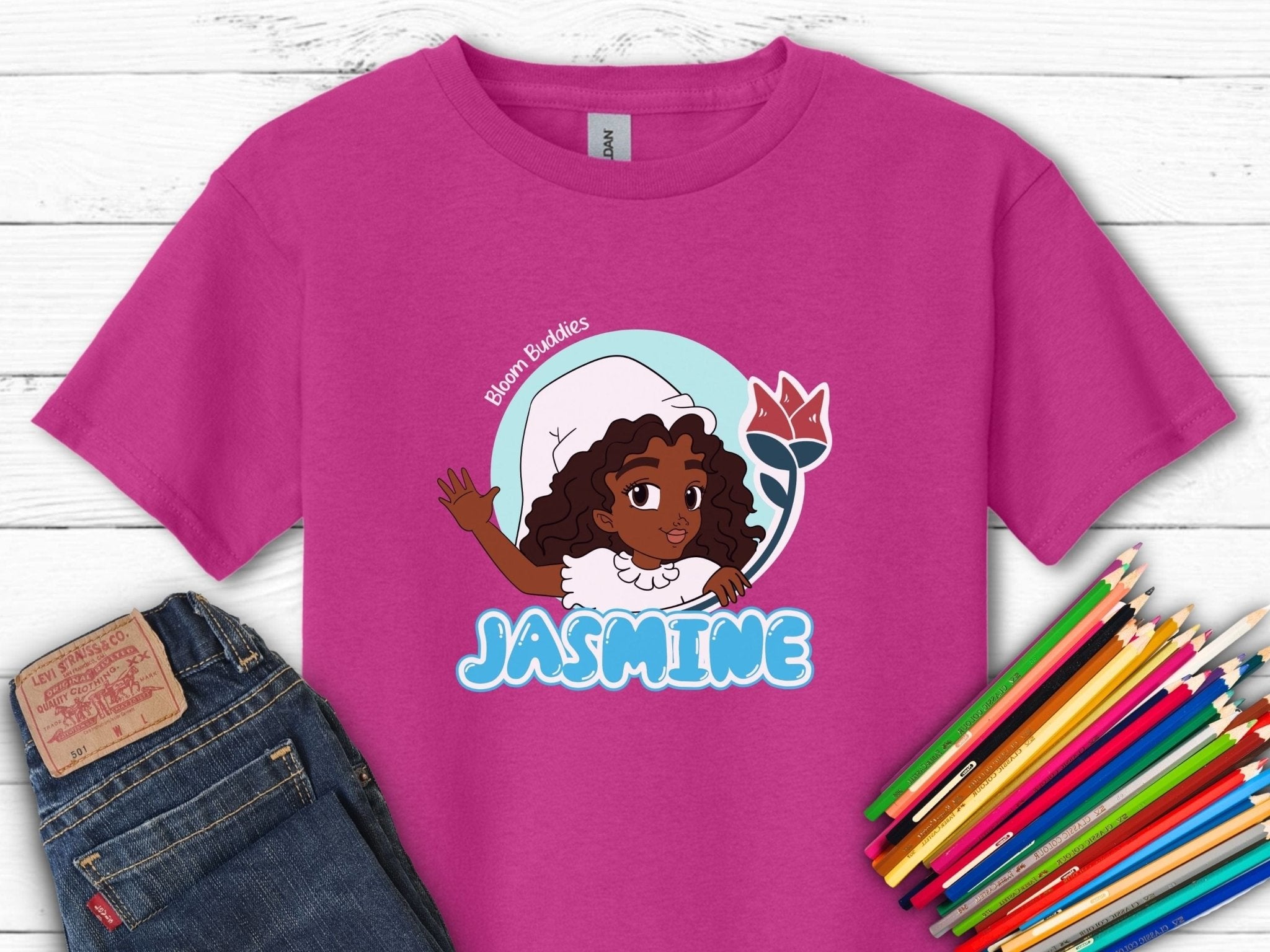 Autism Kids clothes - Jasmine Profile Picture - Bloom Buddies Kids T-Shirt - Daily Bloom