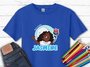Jasmine Profile Picture - Bloom Buddies Kids T-Shirt-Royal-Neurodiversity, ADHD & Autism Awareness & Acceptance Kids clothes by Daily Bloom