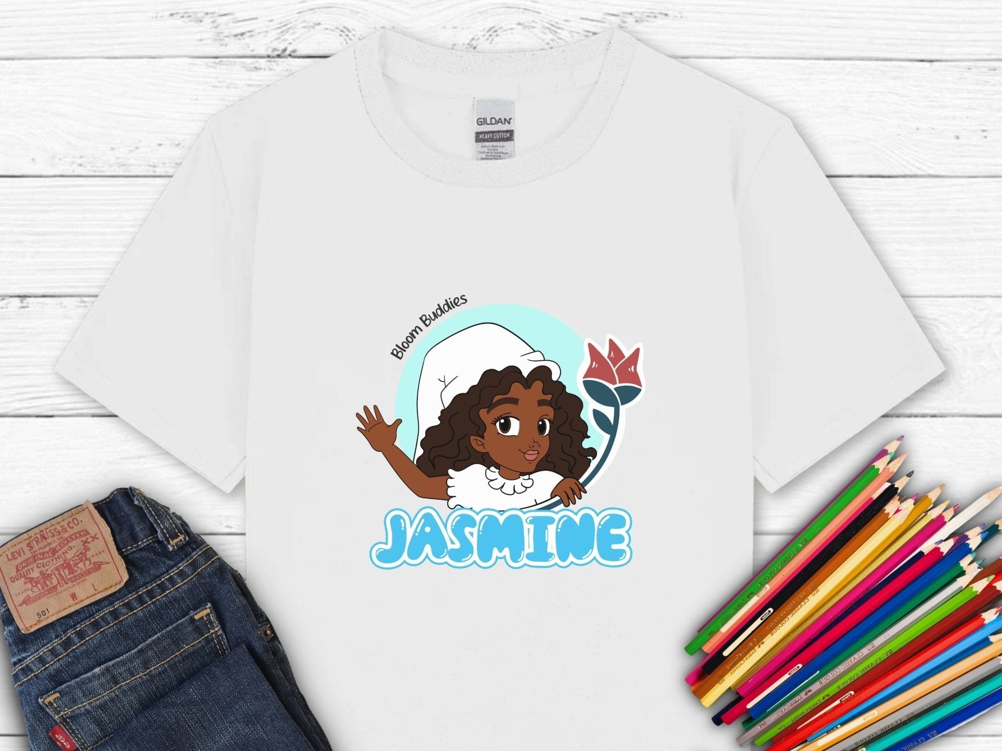 Autism Kids clothes - Jasmine Profile Picture - Bloom Buddies Kids T-Shirt - Daily Bloom