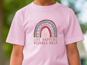 Life Happens Visuals Help Kids T-Shirt-Neurodiversity, ADHD & Autism Awareness & Acceptance Kids clothes by Daily Bloom