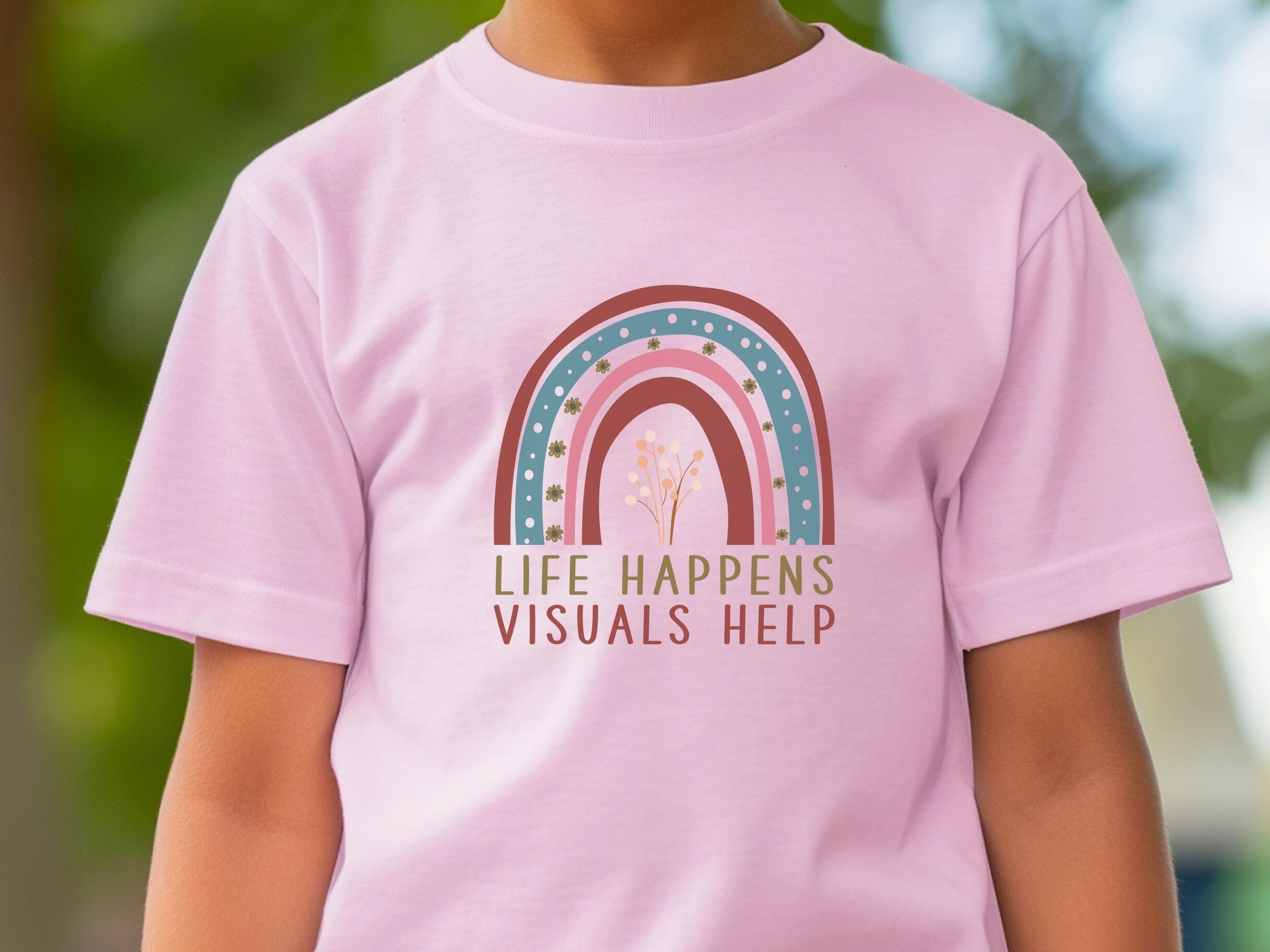 Life Happens Visuals Help Kids T-Shirt-Neurodiversity, ADHD & Autism Awareness & Acceptance Kids clothes by Daily Bloom