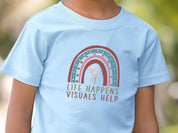 Life Happens Visuals Help Kids T-Shirt-Neurodiversity, ADHD & Autism Awareness & Acceptance Kids clothes by Daily Bloom