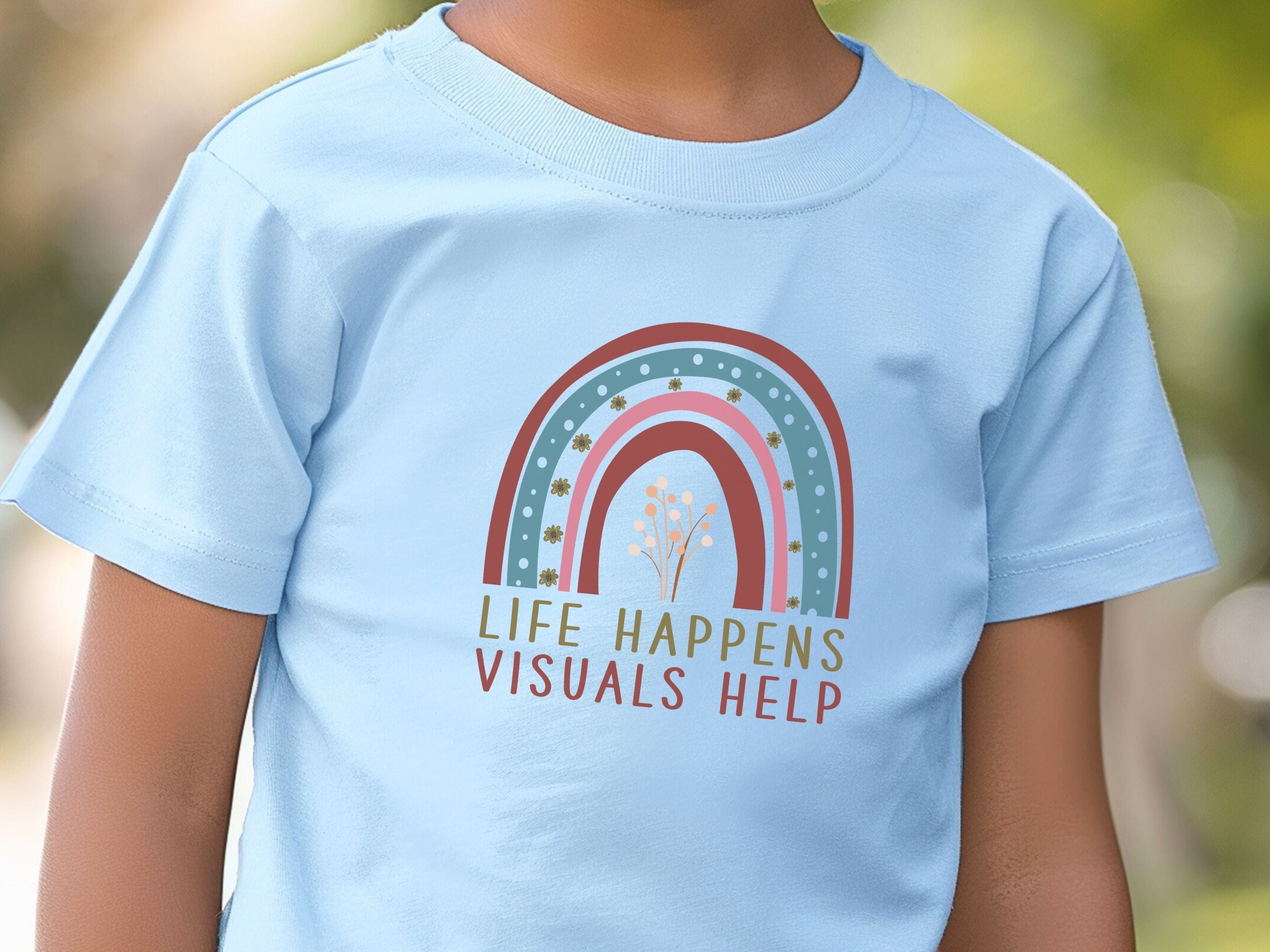 Life Happens Visuals Help Kids T-Shirt-Neurodiversity, ADHD & Autism Awareness & Acceptance Kids clothes by Daily Bloom