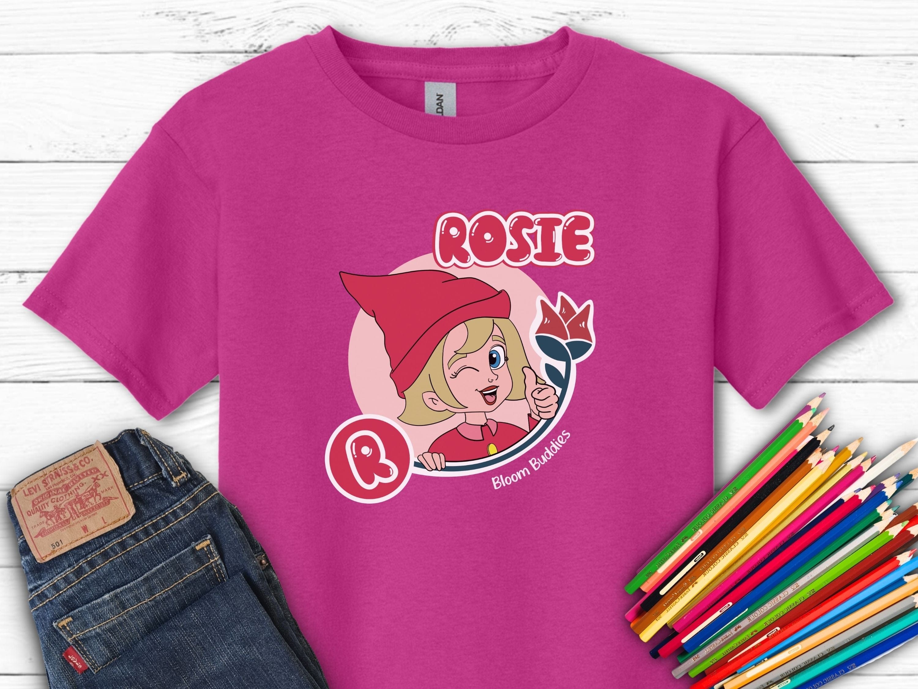Rosie Profile Picture - Bloom Buddies Kids T-Shirt-Heliconia-Neurodiversity, ADHD & Autism Awareness & Acceptance Kids clothes by Daily Bloom