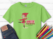 Rosie Skipping - Bloom Buddies Kids T-Shirt-Lime-Neurodiversity, ADHD & Autism Awareness & Acceptance Kids clothes by Daily Bloom