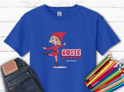 Rosie Skipping - Bloom Buddies Kids T-Shirt-Royal-Neurodiversity, ADHD & Autism Awareness & Acceptance Kids clothes by Daily Bloom