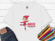 Rosie Skipping - Bloom Buddies Kids T-Shirt-White-Neurodiversity, ADHD & Autism Awareness & Acceptance Kids clothes by Daily Bloom
