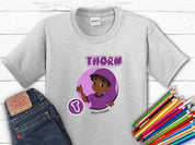 Thorn Profile Picture - Bloom Buddies Kids T-Shirt-Ash-Neurodiversity, ADHD & Autism Awareness & Acceptance Kids clothes by Daily Bloom