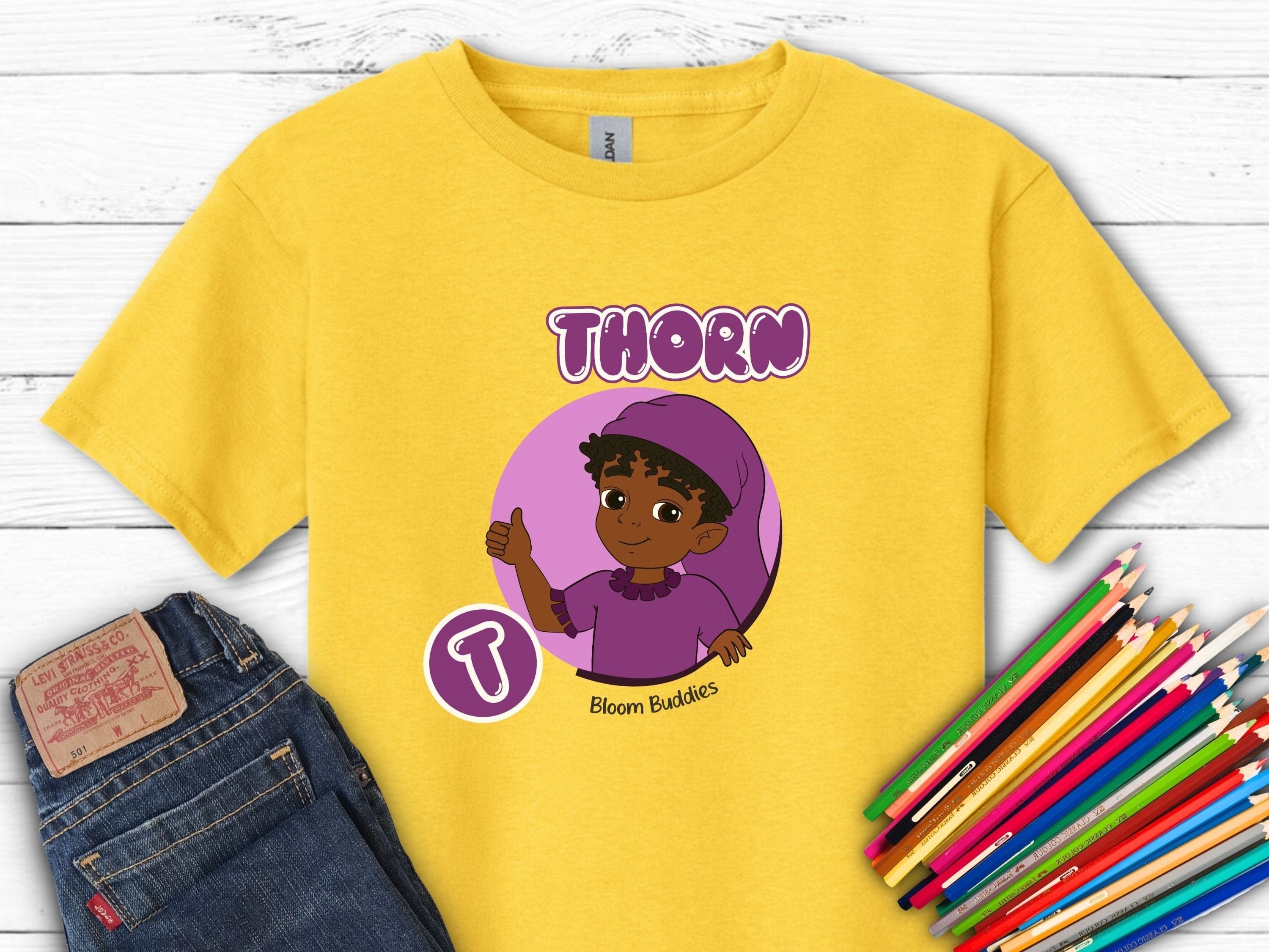 Thorn Profile Picture - Bloom Buddies Kids T-Shirt-Daisy-Neurodiversity, ADHD & Autism Awareness & Acceptance Kids clothes by Daily Bloom