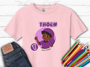 Thorn Profile Picture - Bloom Buddies Kids T-Shirt-Light Pink-Neurodiversity, ADHD & Autism Awareness & Acceptance Kids clothes by Daily Bloom
