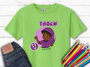 Thorn Profile Picture - Bloom Buddies Kids T-Shirt-Lime-Neurodiversity, ADHD & Autism Awareness & Acceptance Kids clothes by Daily Bloom