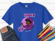 Thorn Profile Picture - Bloom Buddies Kids T-Shirt-Royal-Neurodiversity, ADHD & Autism Awareness & Acceptance Kids clothes by Daily Bloom