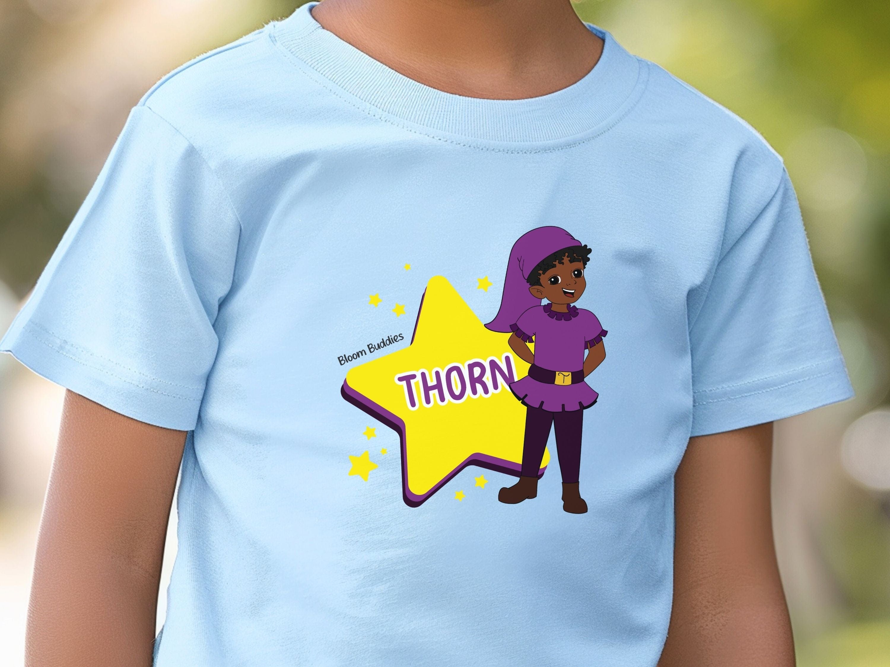 Thorn the Star - Bloom Buddies Kids T-Shirt-Neurodiversity, ADHD & Autism Awareness & Acceptance Kids clothes by Daily Bloom