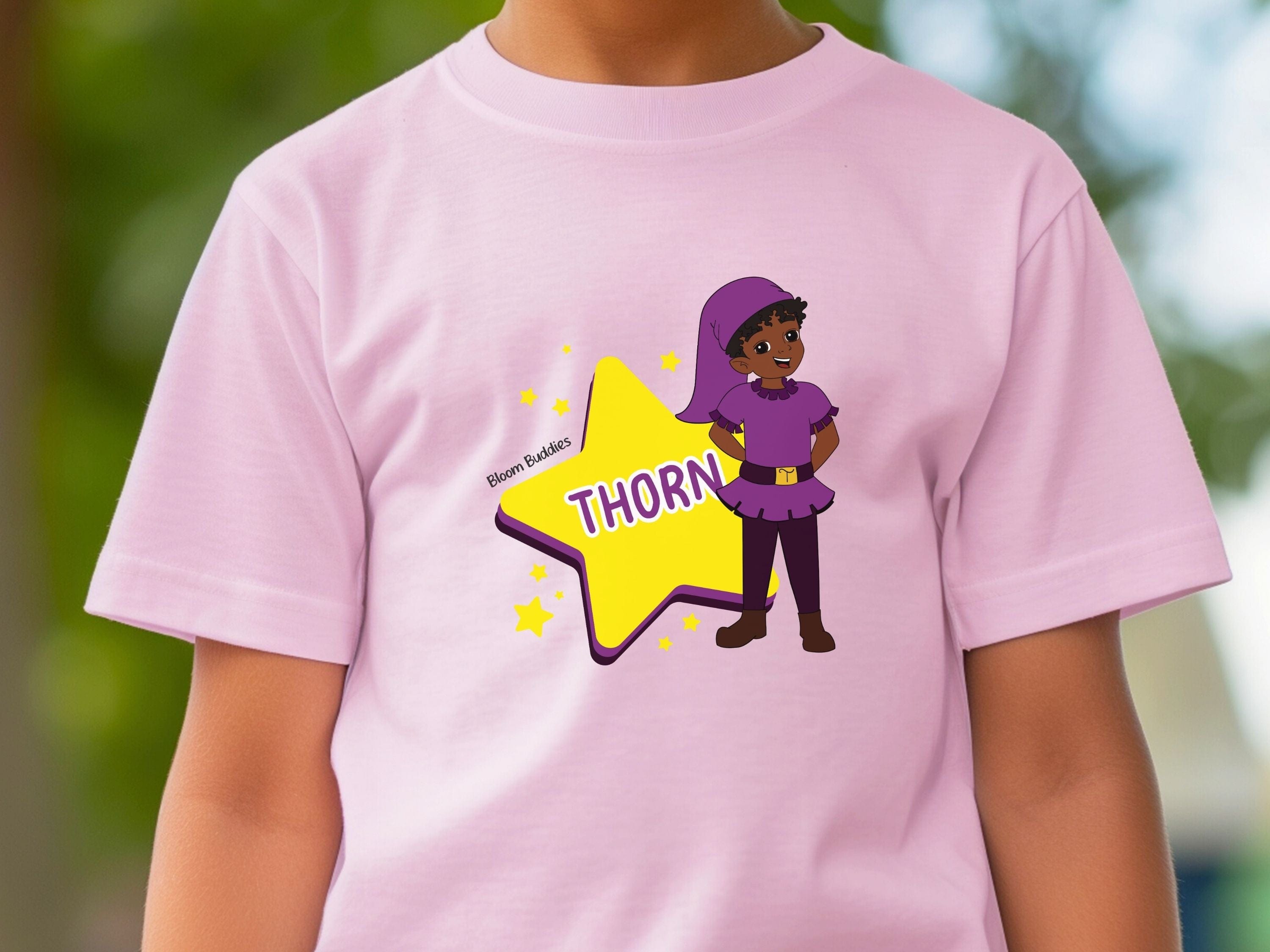 Thorn the Star - Bloom Buddies Kids T-Shirt-Neurodiversity, ADHD & Autism Awareness & Acceptance Kids clothes by Daily Bloom
