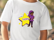 Thorn the Star - Bloom Buddies Kids T-Shirt-Neurodiversity, ADHD & Autism Awareness & Acceptance Kids clothes by Daily Bloom