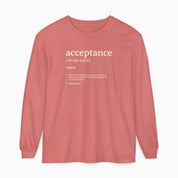 Autism Long-sleeve By Daily Bloom Acceptance Definition Comfort Colors Long Sleeve T-Shirt Watermelon / S