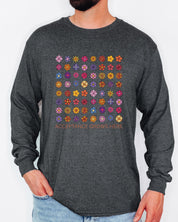 Acceptance Grows Here Flowers Long Sleeve T-Shirt-Neurodiversity, ADHD & Autism Awareness & Acceptance Long-sleeve by Daily Bloom