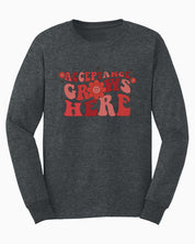 Acceptance Grows Here Groovy Long Sleeve T-Shirt-Dark Heather-Neurodiversity, ADHD & Autism Awareness & Acceptance Long-sleeve by Daily Bloom