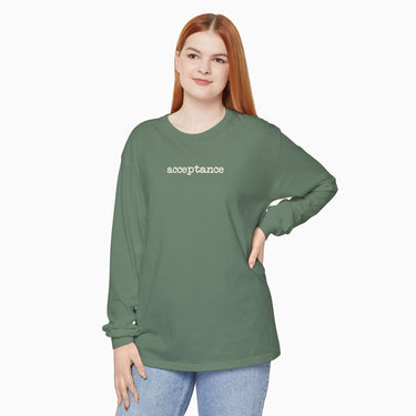 Autism Long - sleeve - Acceptance Statement Comfort Colors Long Sleeve T-Shirt - Daily Bloom