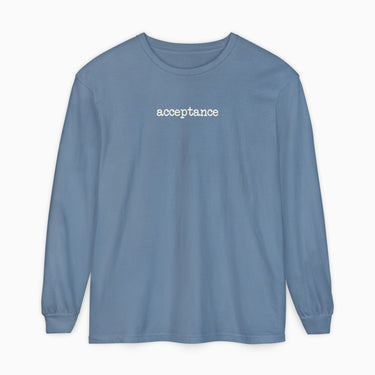 Autism Long - sleeve - Acceptance Statement Comfort Colors Long Sleeve T-Shirt - Daily Bloom