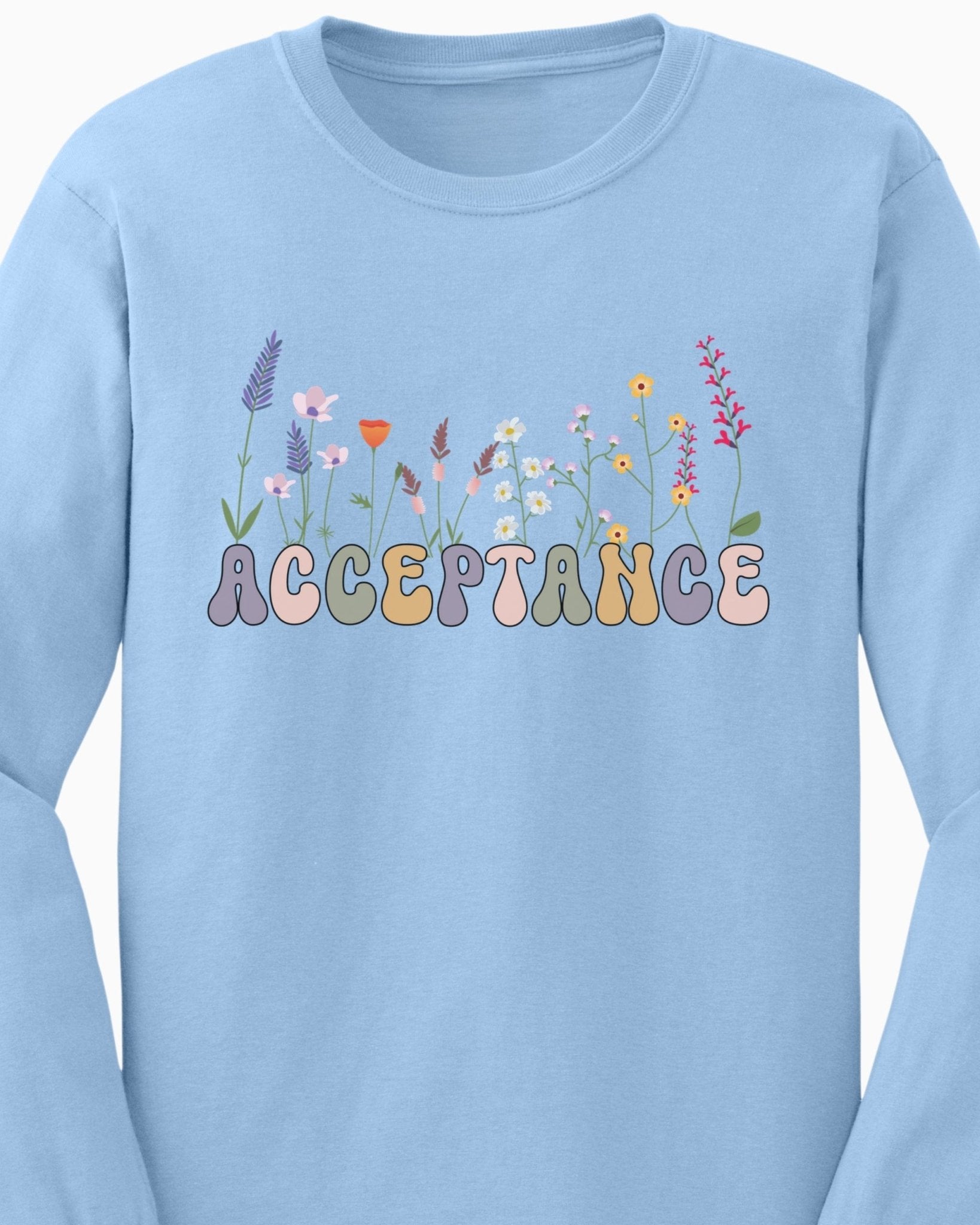 Autism Long - sleeve - Acceptance Wildflowers Long Sleeve T-Shirt - Daily Bloom