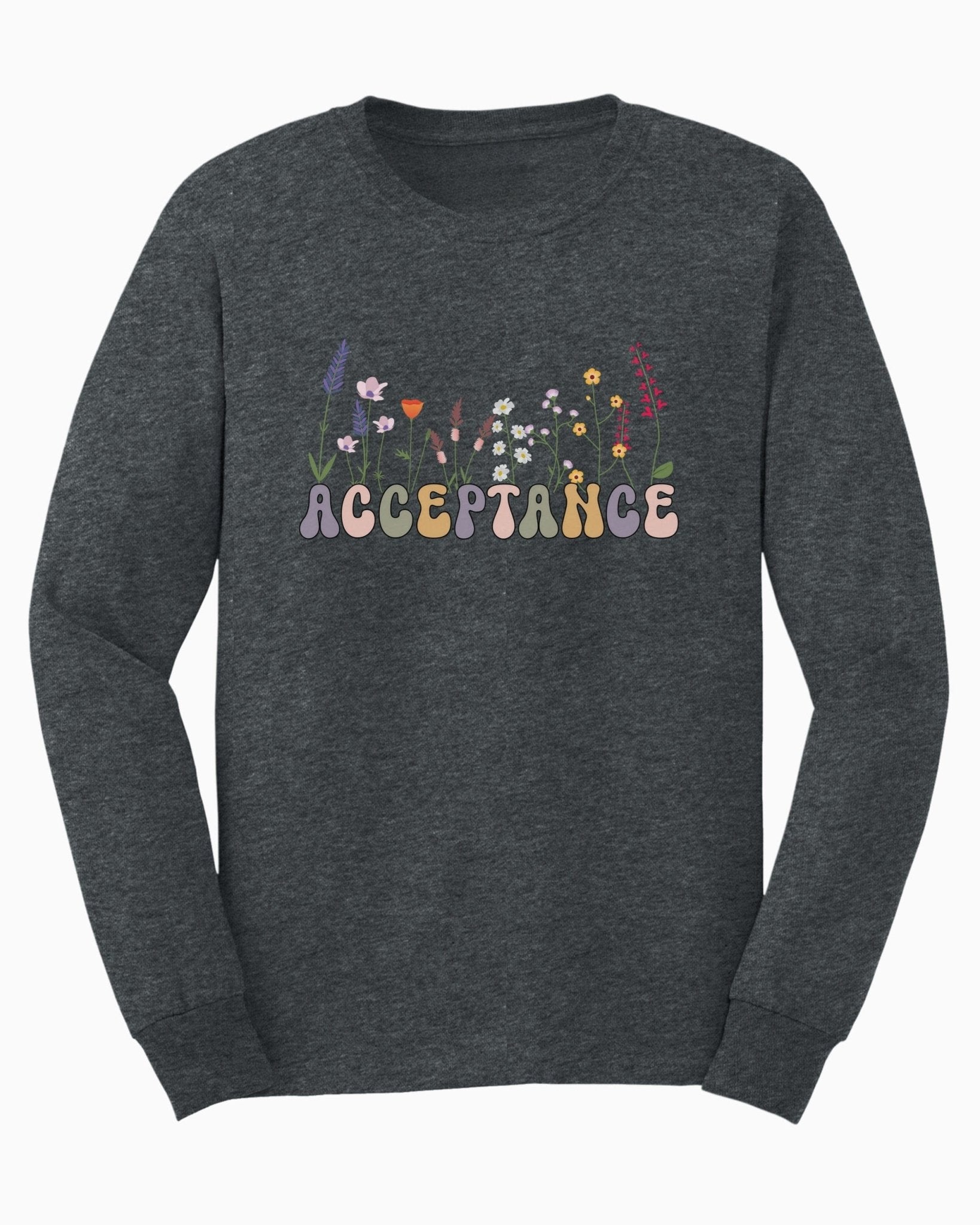 Autism Long - sleeve - Acceptance Wildflowers Long Sleeve T-Shirt - Daily Bloom
