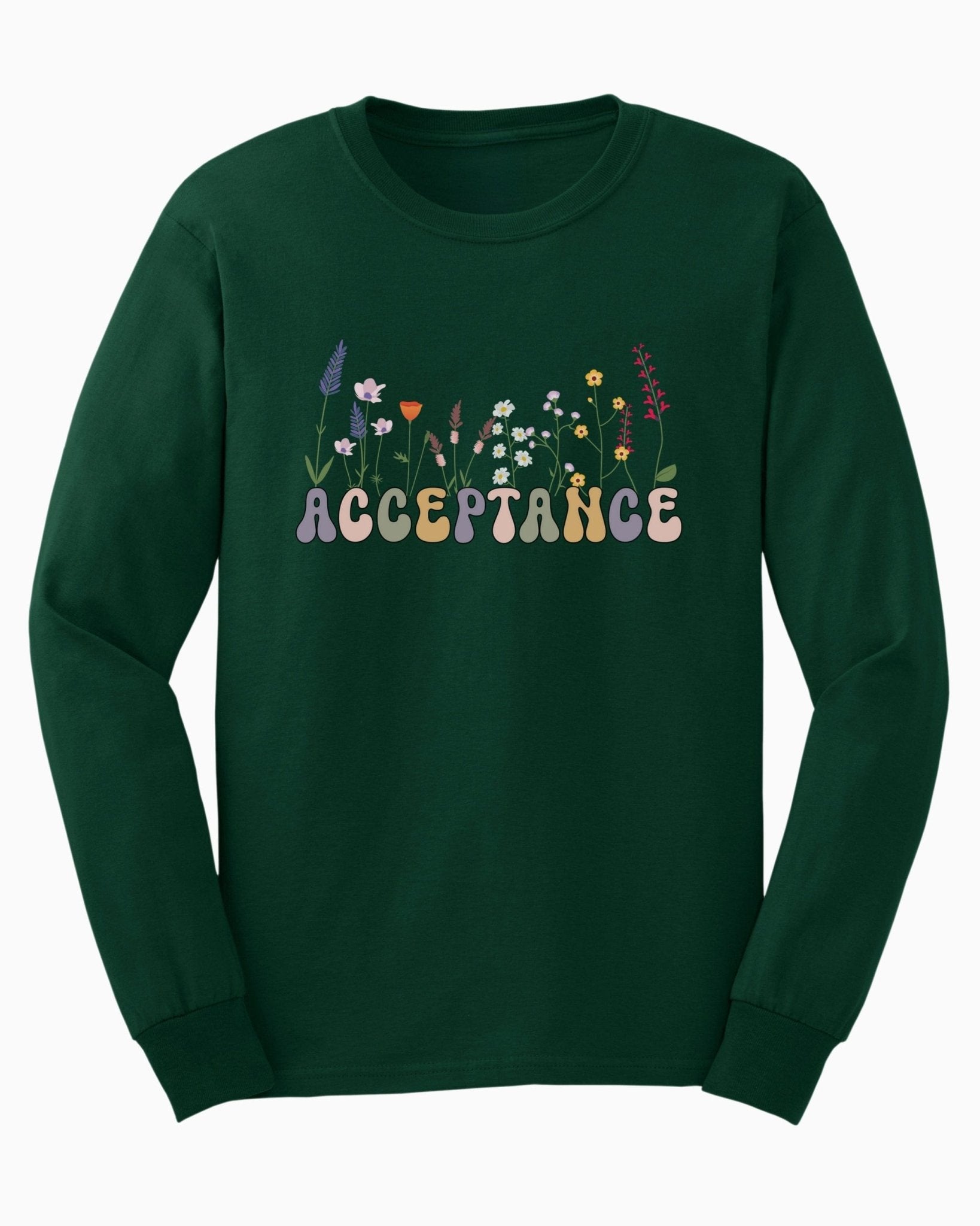 Autism Long - sleeve - Acceptance Wildflowers Long Sleeve T-Shirt - Daily Bloom